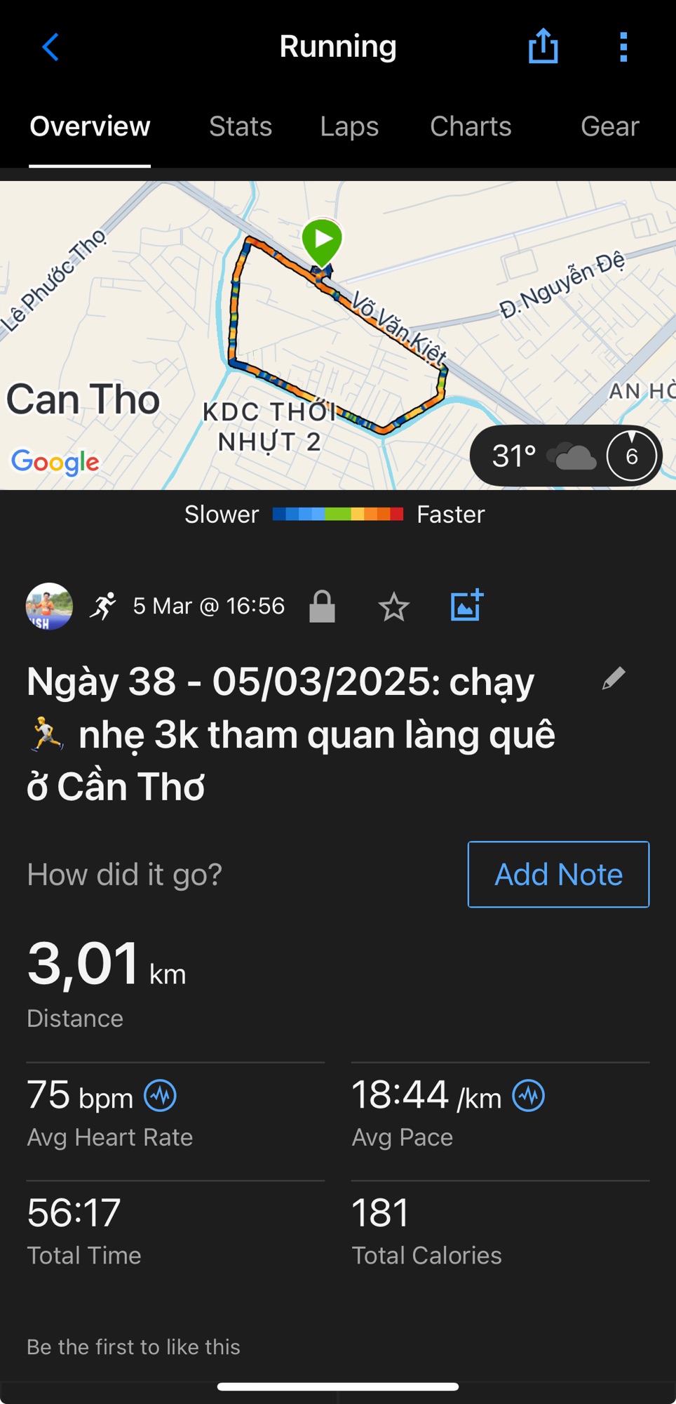 📍 Ngày 38 – 05/03/2025: đi bộ 🚶 nhẹ 3k sẵn quay vlog dạo làng quê Cần Thơ&nbsp;🎥🌿