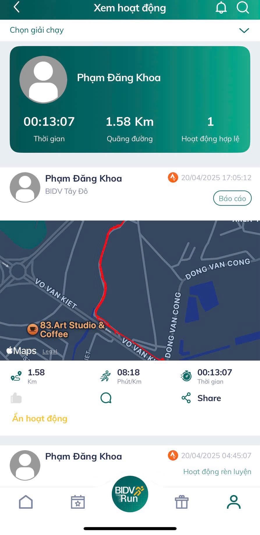 Chạy 🏃 nhẹ 10K phục hồi sau 42K Trà Vinh – BIDV Run & Hồi tưởng Vrace&nbsp;FPT