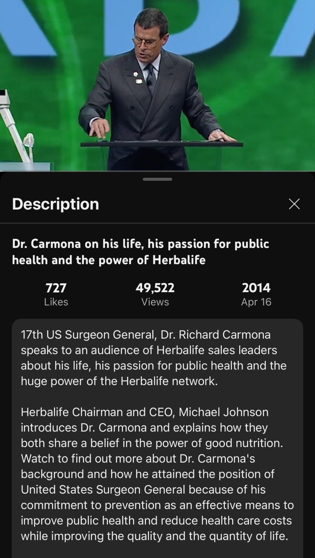 Tiến sĩ Carmona chia sẻ về cuộc đời, đam mê với y tế cộng đồng và sức mạnh của&nbsp;Herbalife